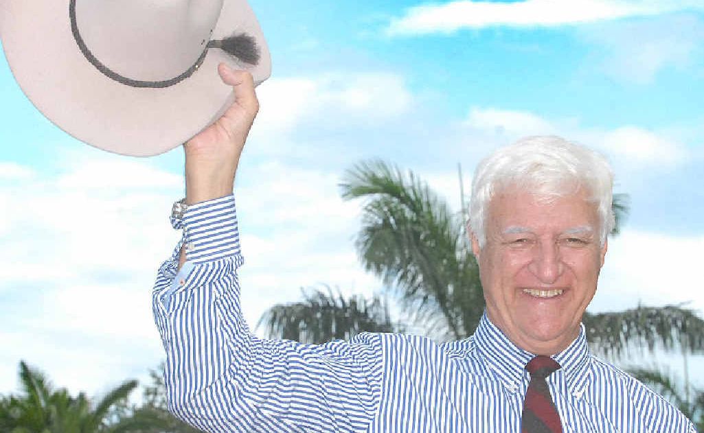 Bob Katter auctioned his famous Akubra hat off last night. The hat fetched $1000 and was bought by the owner of Wade’s Tree Services Mackay. Bob Katter auctioned his famous Akubra hat off last night. The hat fetched $1000 and was bought by the owner of Wade’s Tree Services Mackay.